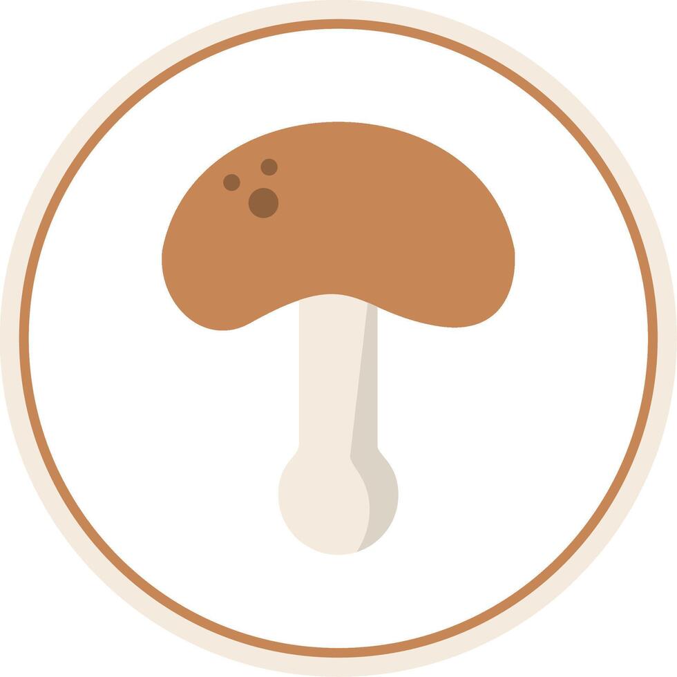 Mushroom Flat Circle Icon vector