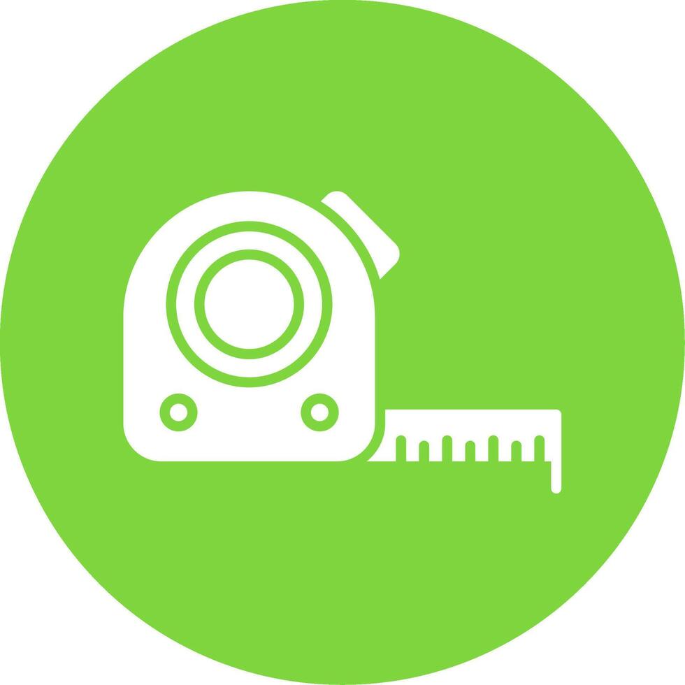 Tape Measure Multi Color Circle Icon vector