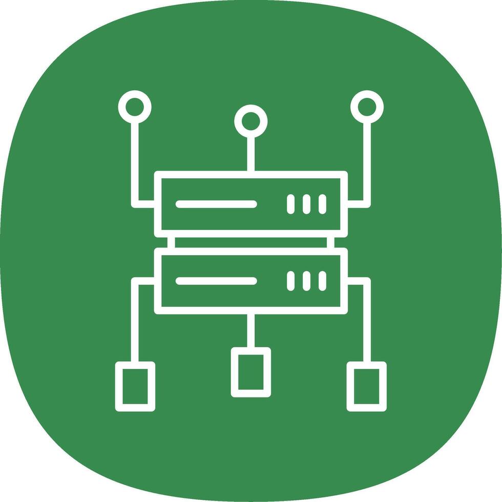 Data Structure Line Curve Icon Design vector