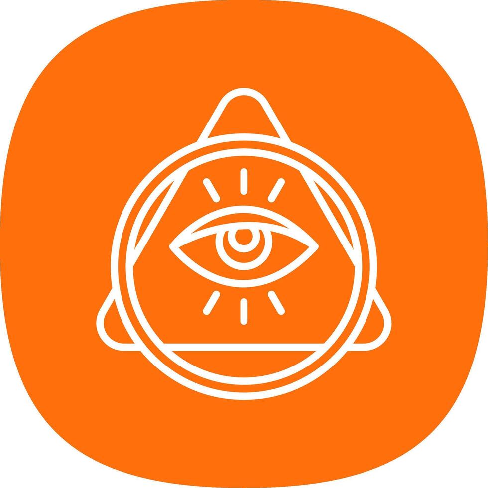 Eye Of Providence Line Curve Icon Design vector