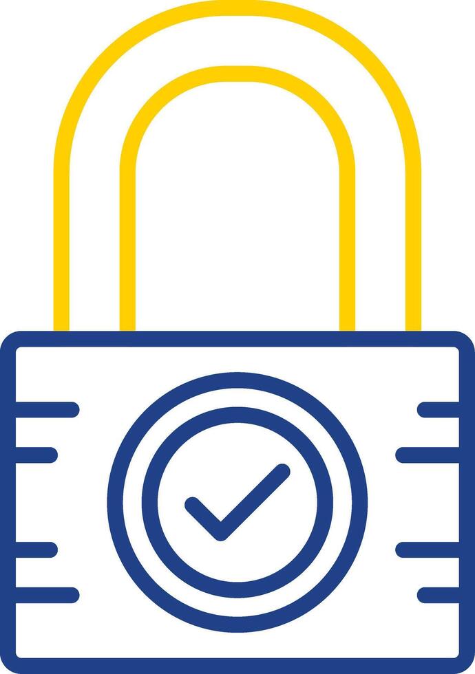 Padlock Line Two Colour Icon Design vector