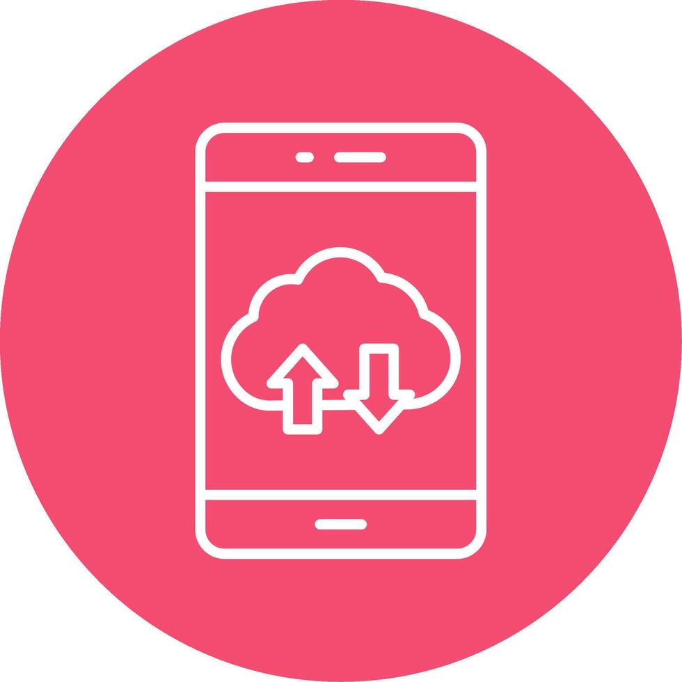 Smartphone Multi Color Circle Icon vector