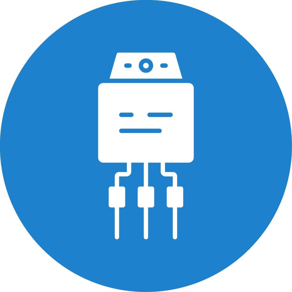 Transistor Multi Color Circle Icon vector