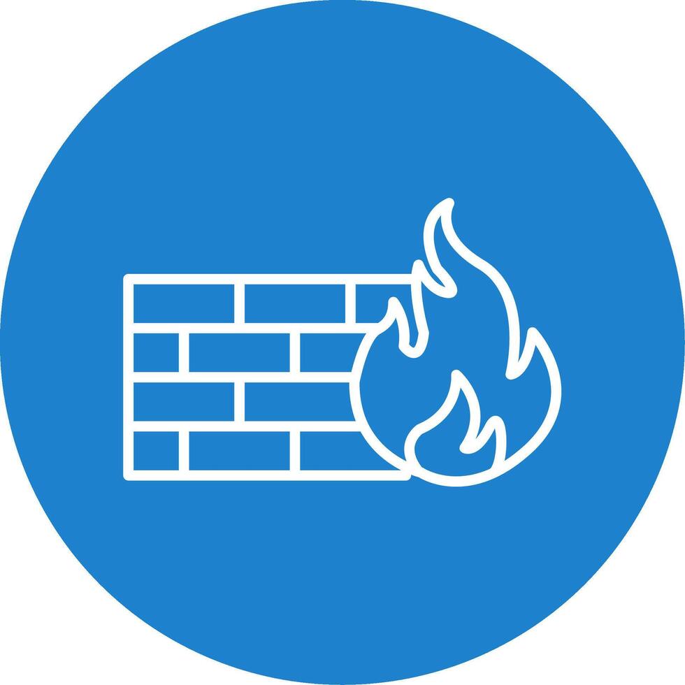 Firewall Multi Color Circle Icon vector