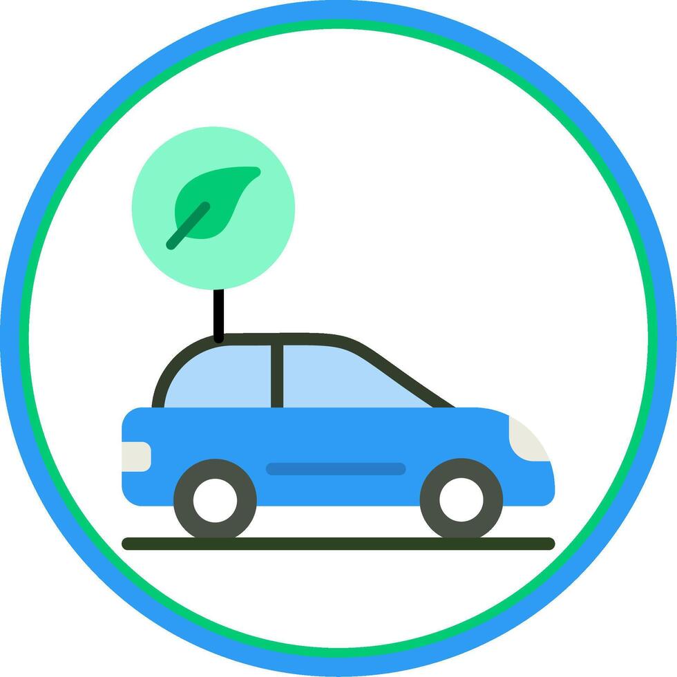 Zero Emission Flat Circle Icon vector
