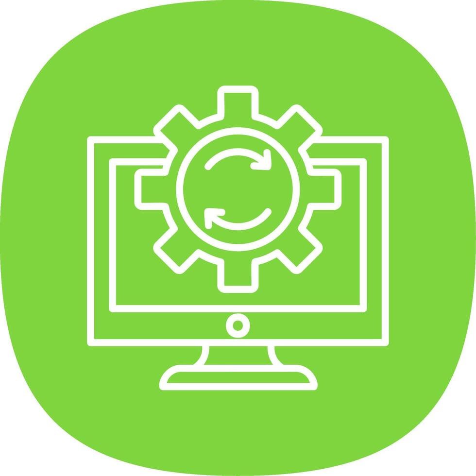 Data Processing Line Curve Icon Design vector