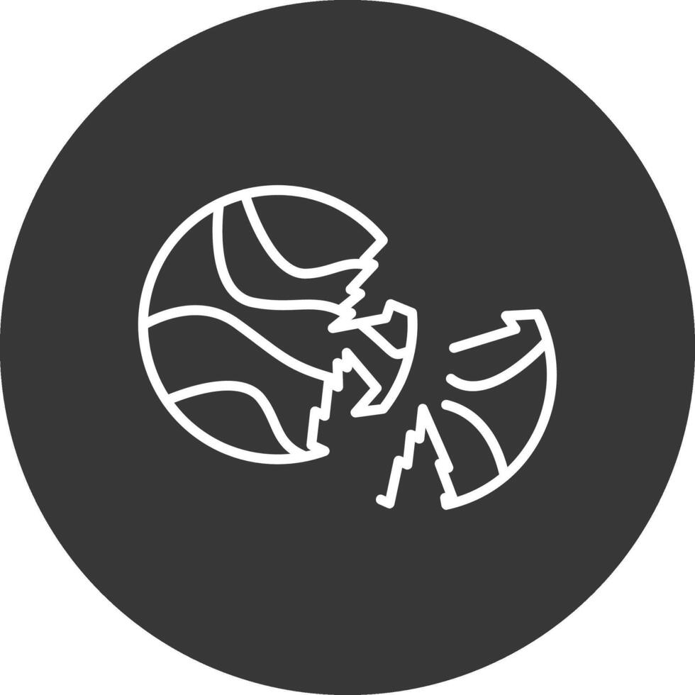 Explosion Line Inverted Icon Design vector