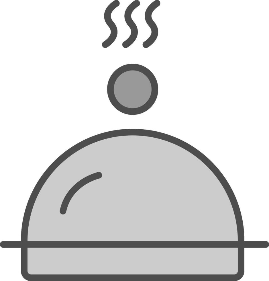 Tray Line Filled Greyscale Icon Design vector