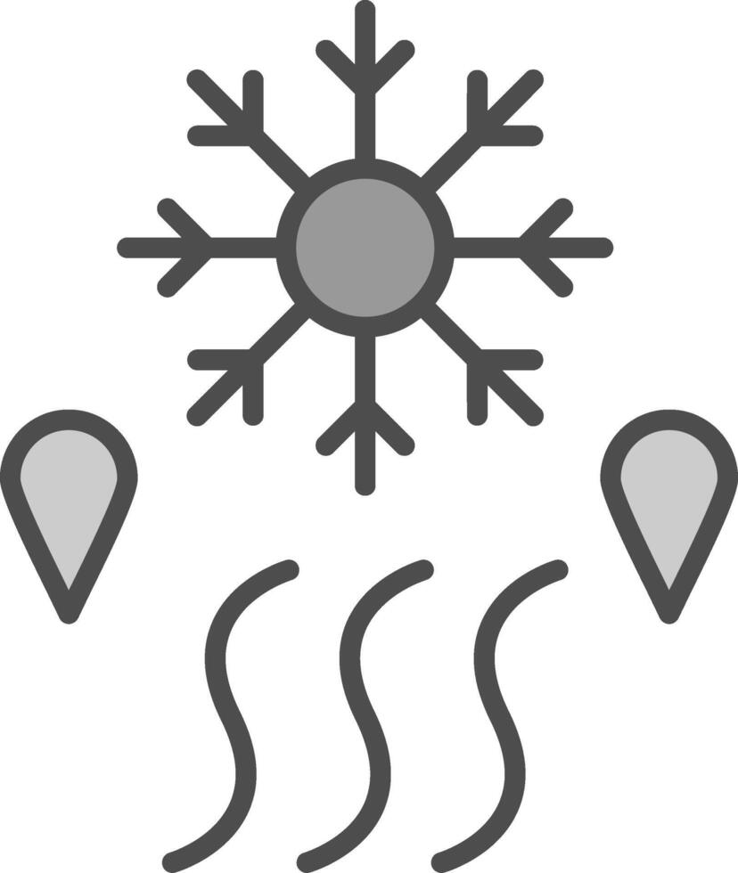 Defrosting Line Filled Greyscale Icon Design vector