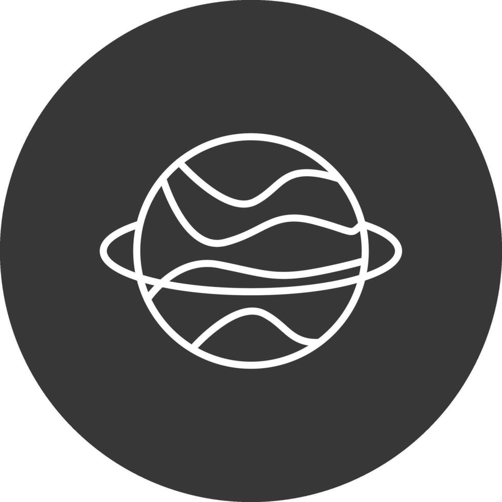 Planet Line Inverted Icon Design vector