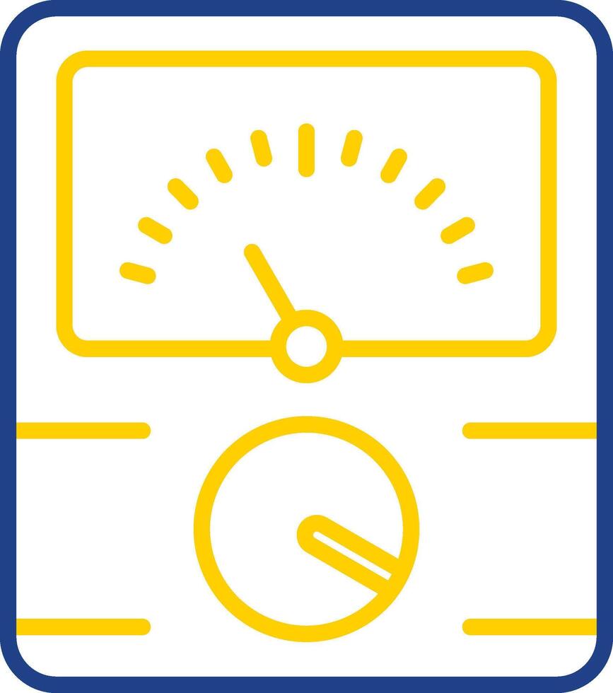 Dial Line Two Colour Icon Design vector