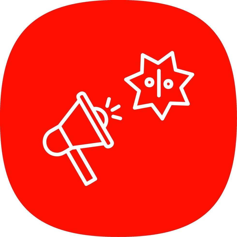 Promotion Line Curve Icon Design vector