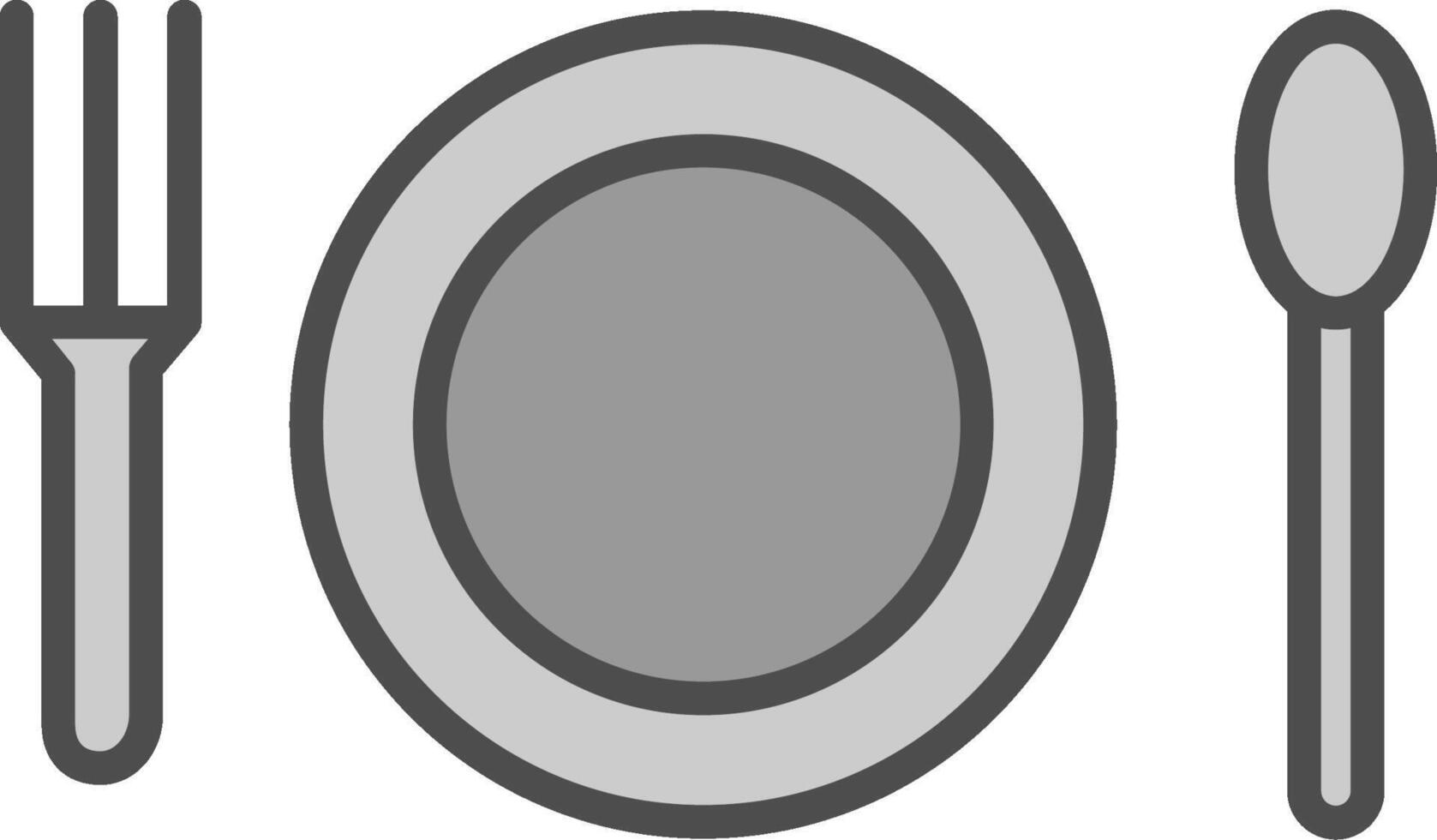Cutlery Line Filled Greyscale Icon Design vector