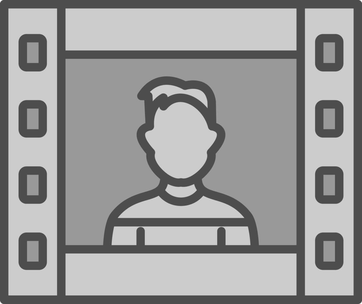 Reel Line Filled Greyscale Icon Design vector