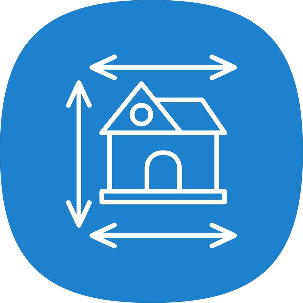 Home Dimensions Line Curve Icon Design vector