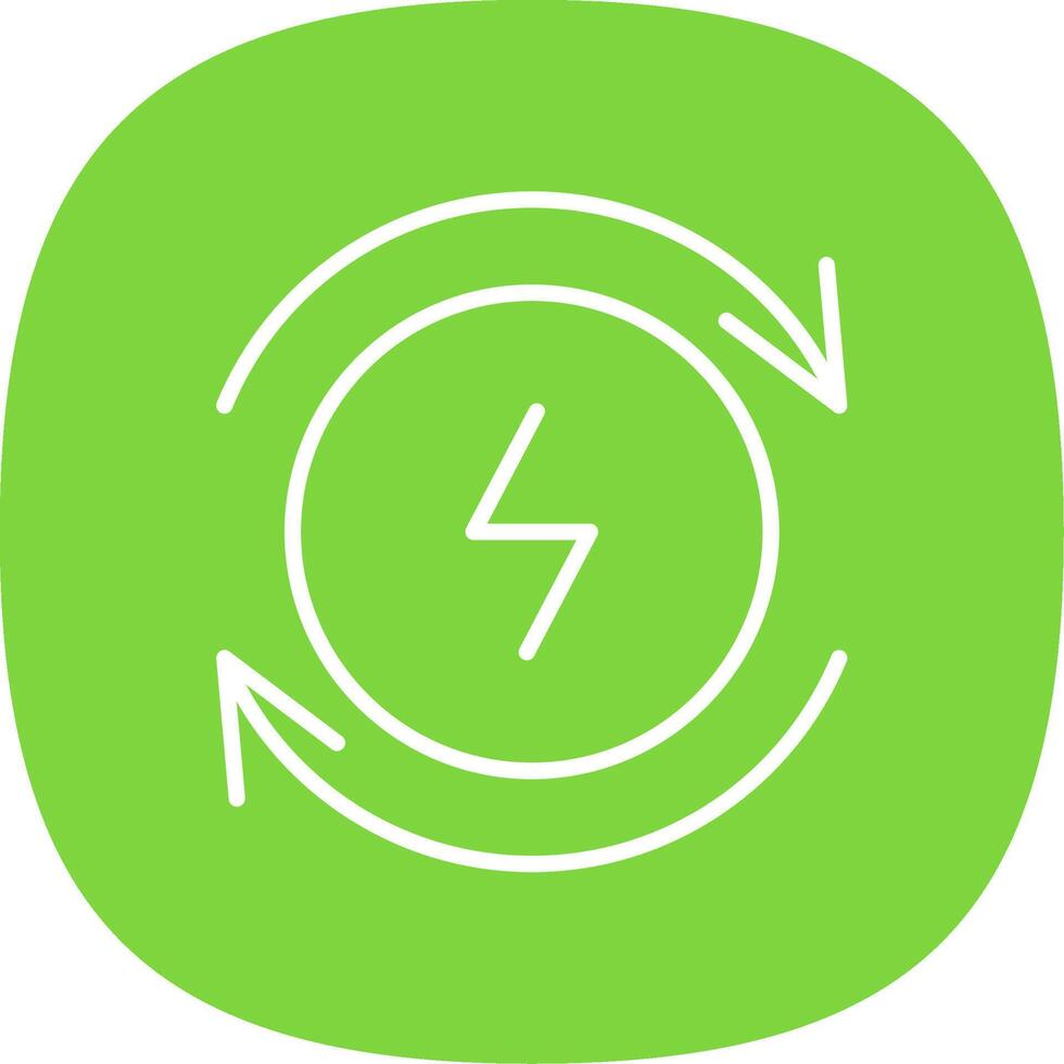 Electricity Line Curve Icon Design vector