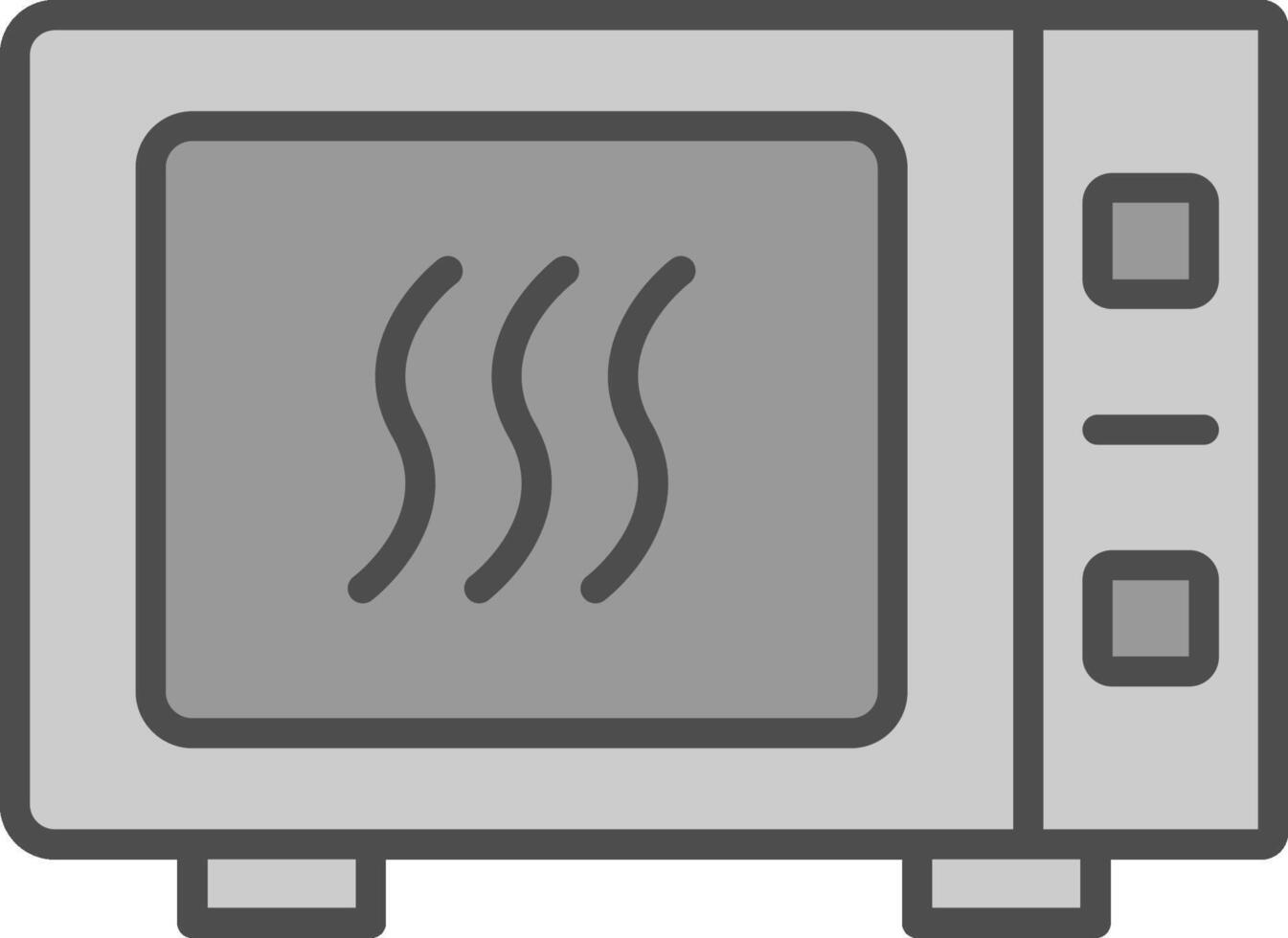 Microwave Line Filled Greyscale Icon Design vector