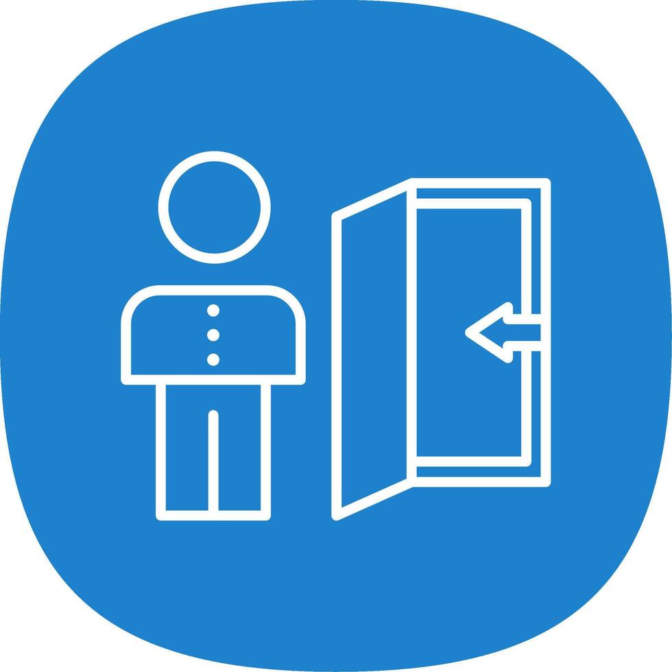Staff Dismissal Line Curve Icon Design vector