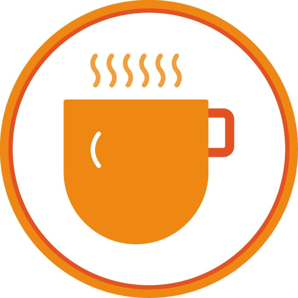 Hot Beverage Flat Circle Icon vector