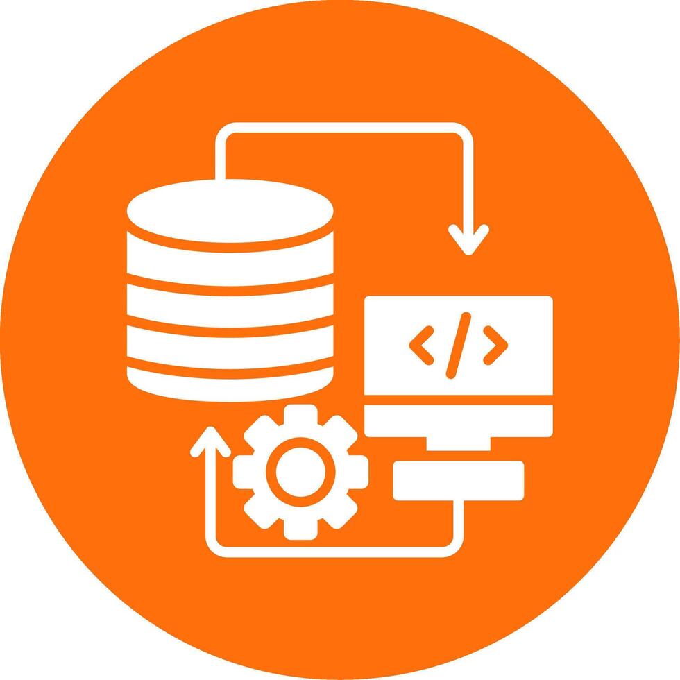 Data Storage Multi Color Circle Icon vector