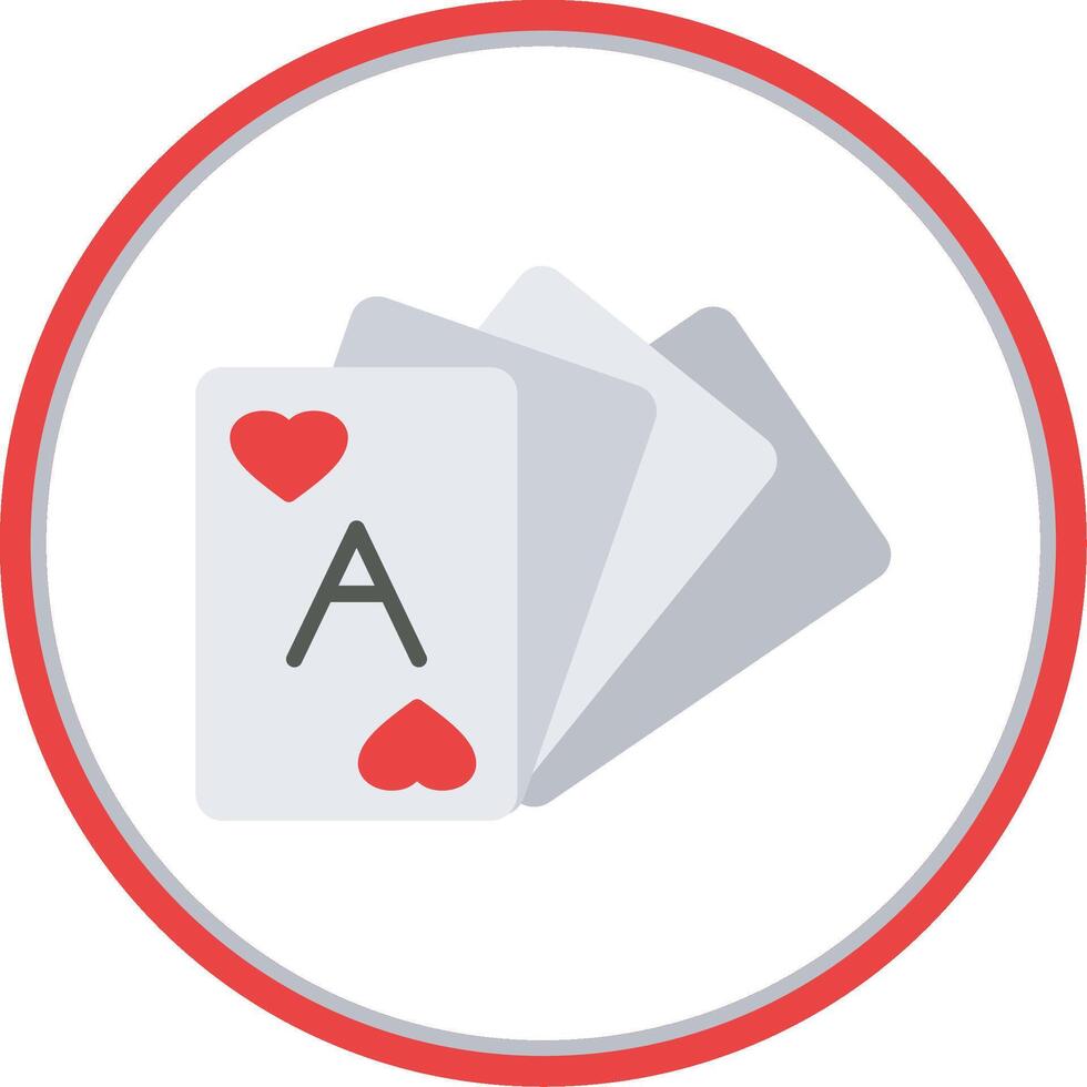 Card Deck Flat Circle Icon vector