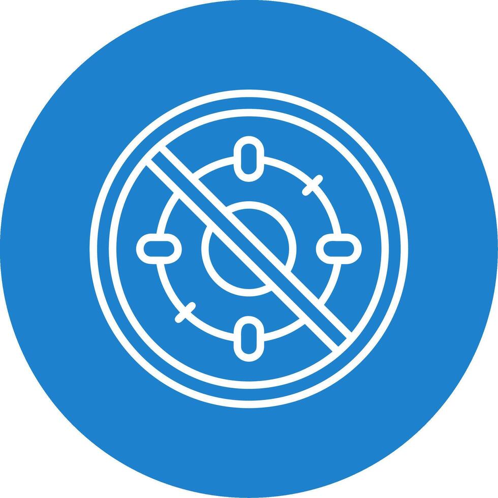 Prohibited Sign Multi Color Circle Icon vector
