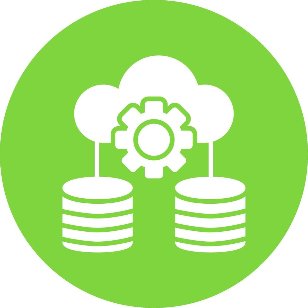 Data Storage Multi Color Circle Icon vector