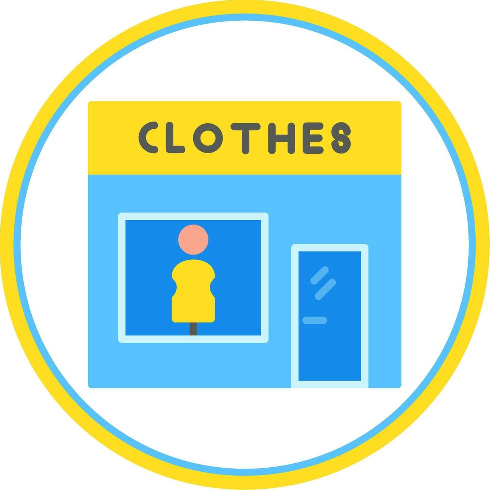 Fashion store Flat Circle Icon vector