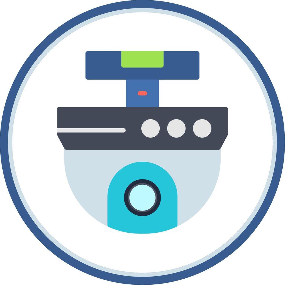 Ip Camera Flat Circle Icon vector