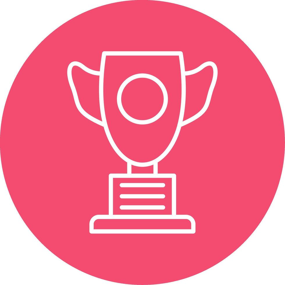 Trophy Multi Color Circle Icon vector