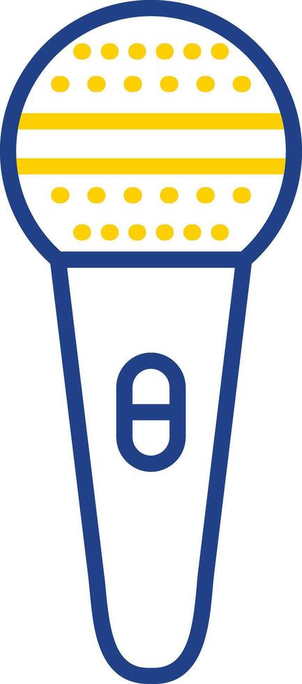 Mic Line Two Colour Icon Design vector
