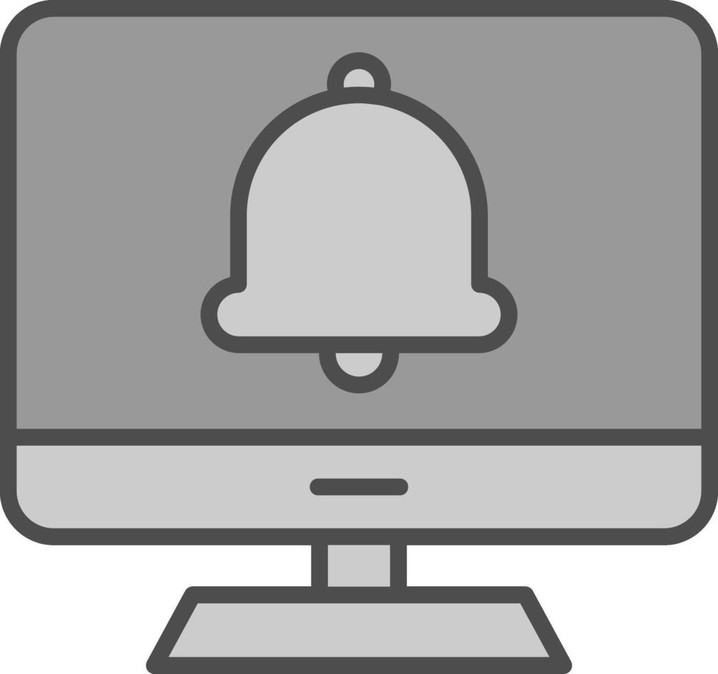 Computer Line Filled Greyscale Icon Design vector