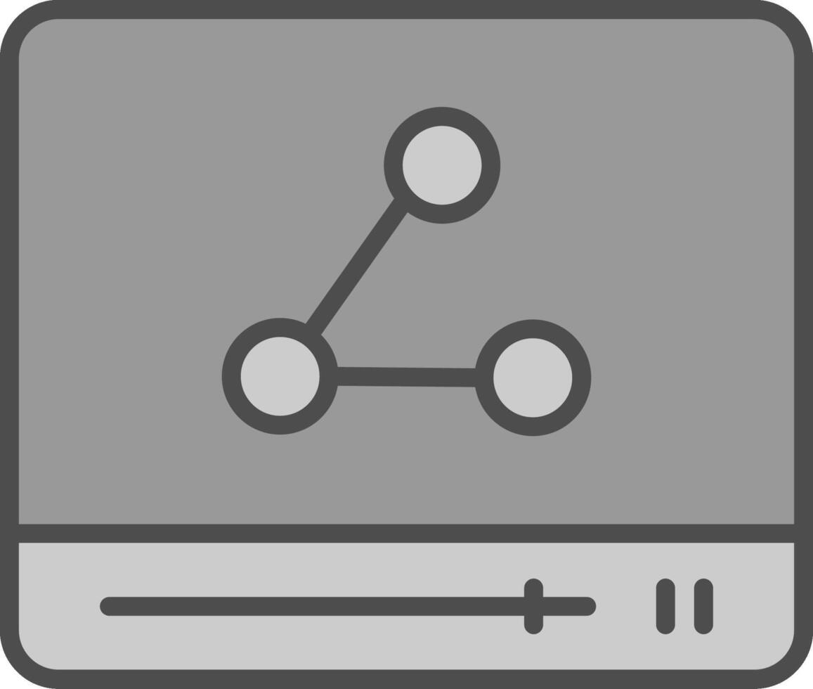 Line Filled Greyscale Icon Design vector