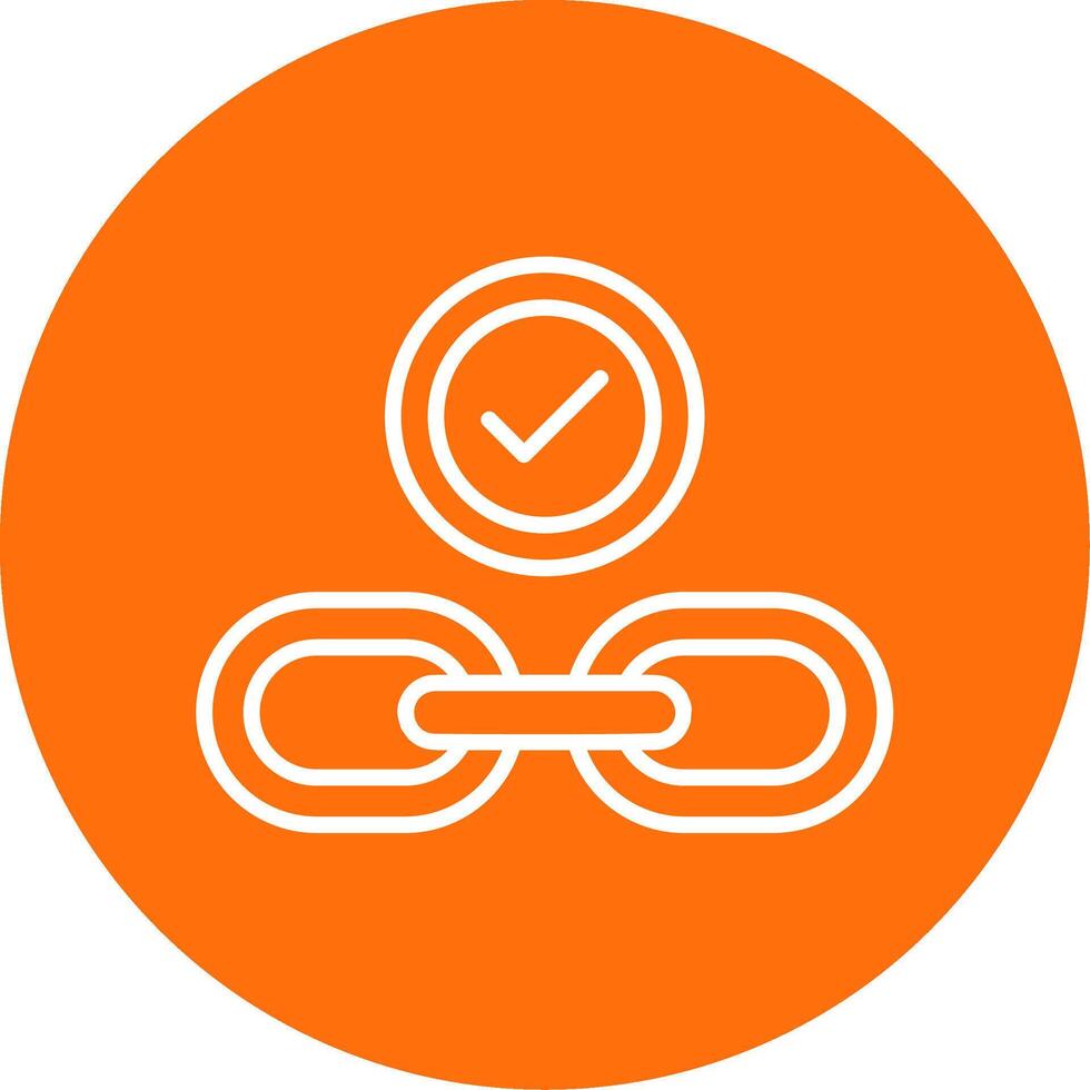 Hyperlink Multi Color Circle Icon vector