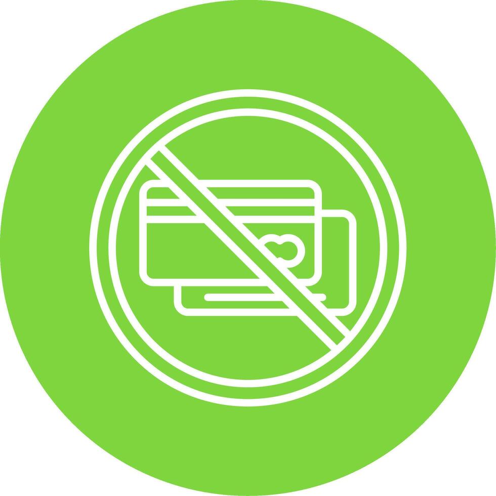 Prohibited Sign Multi Color Circle Icon vector