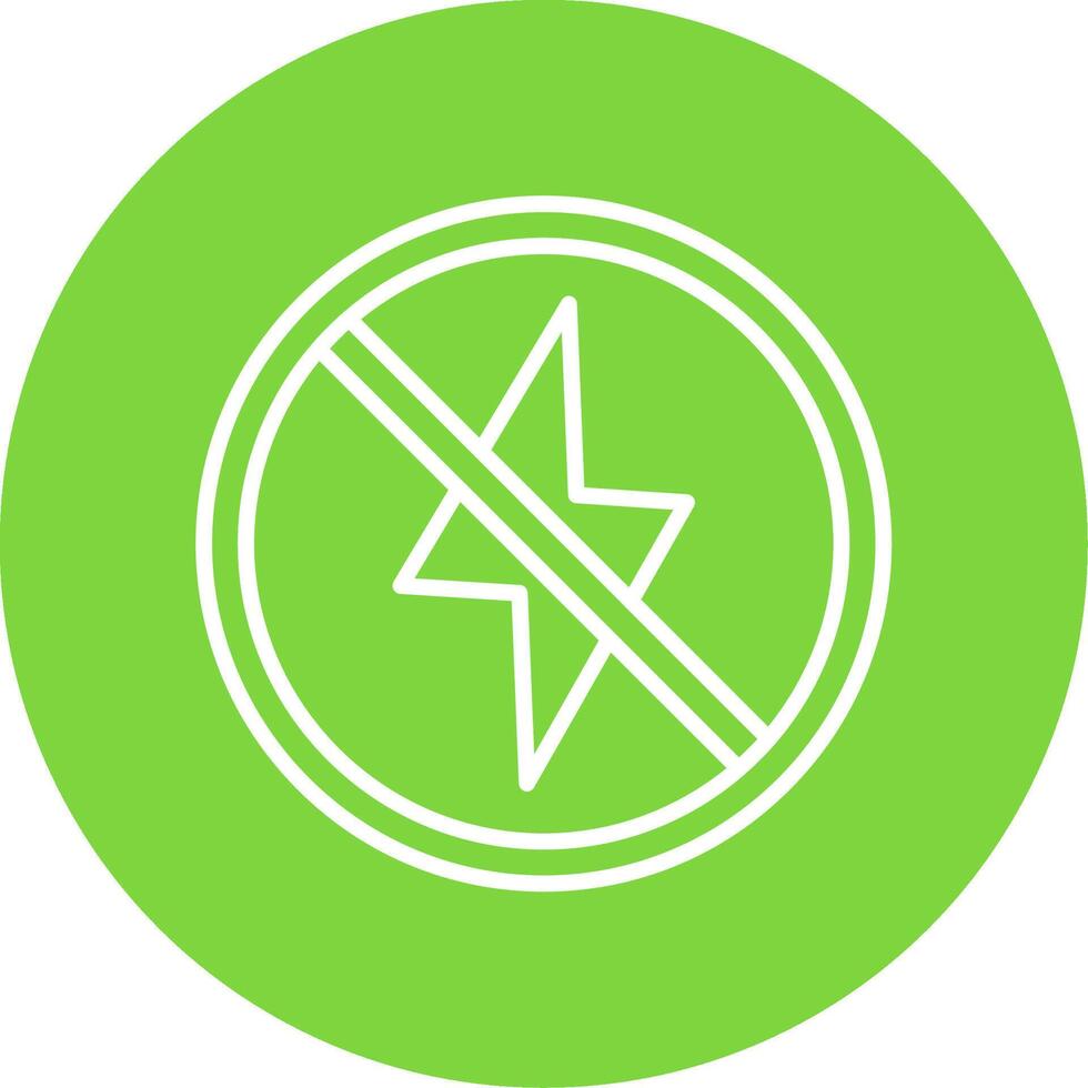 Prohibited Sign Multi Color Circle Icon vector