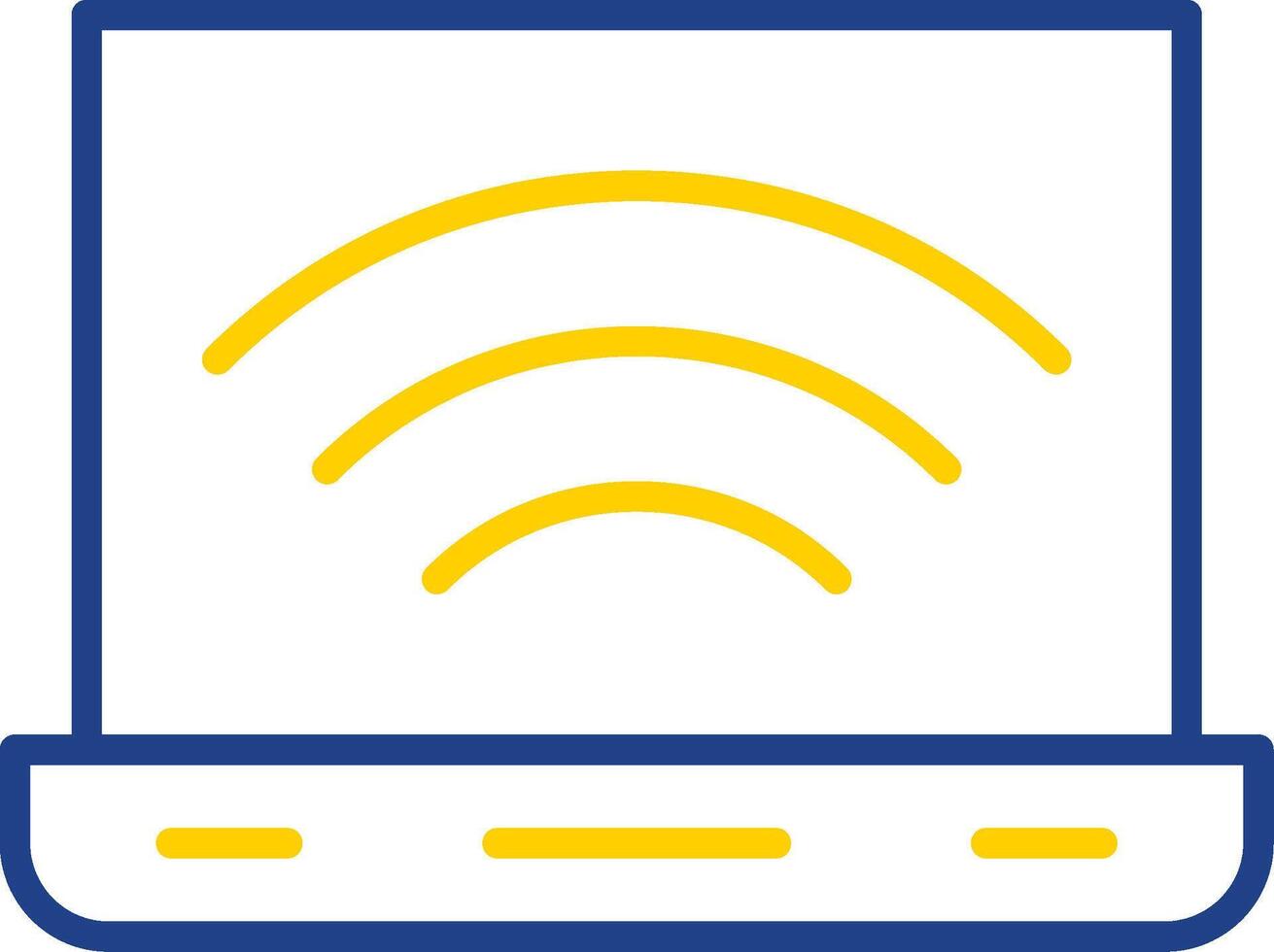 Laptop Line Two Colour Icon Design vector