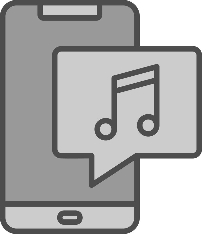 Mobile Line Filled Greyscale Icon Design vector