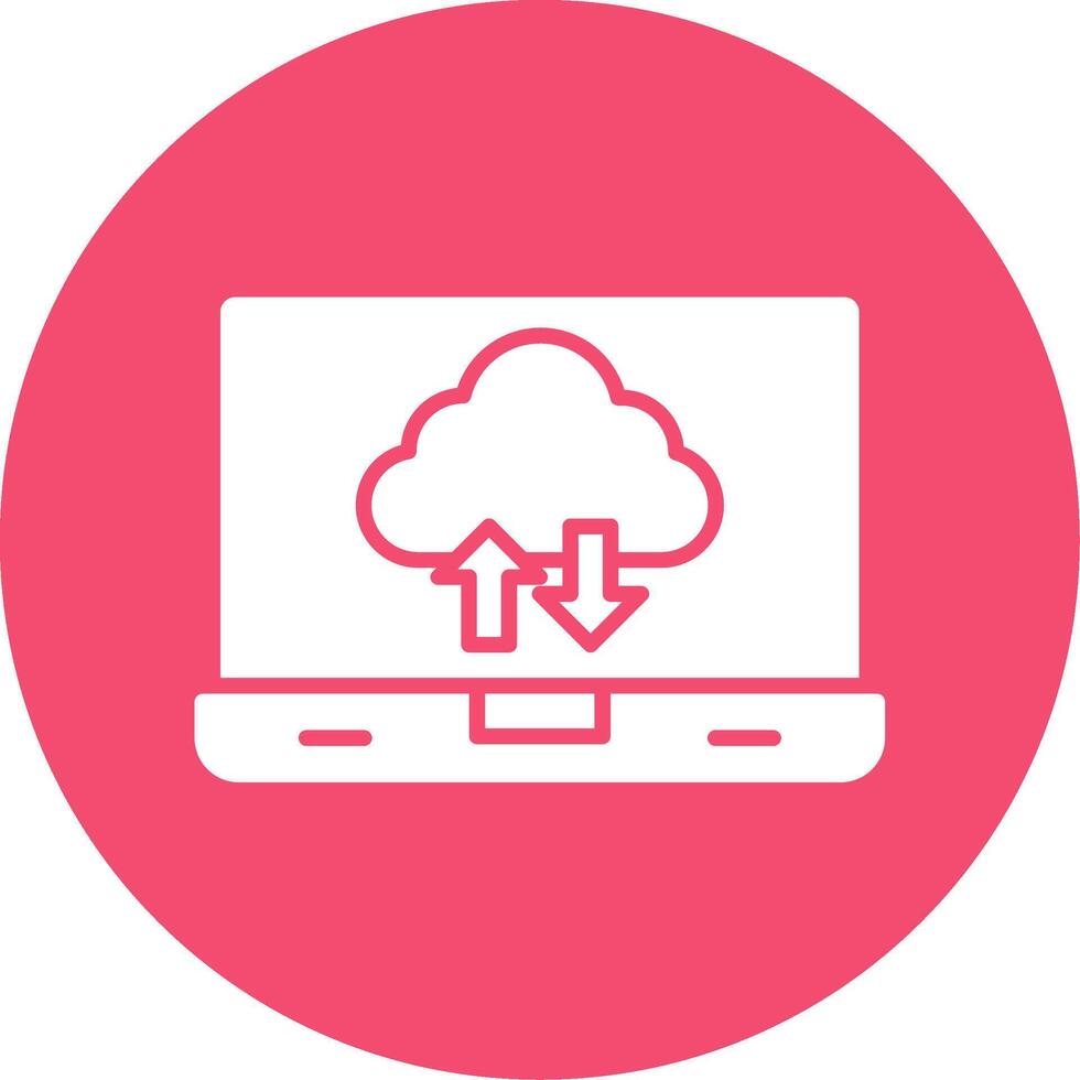 Cloud Computing Multi Color Circle Icon vector
