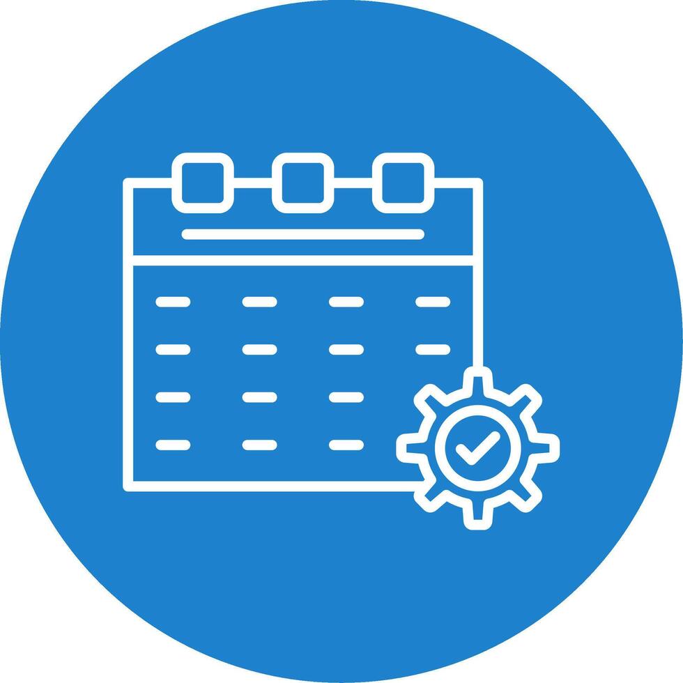 Calendar Multi Color Circle Icon vector