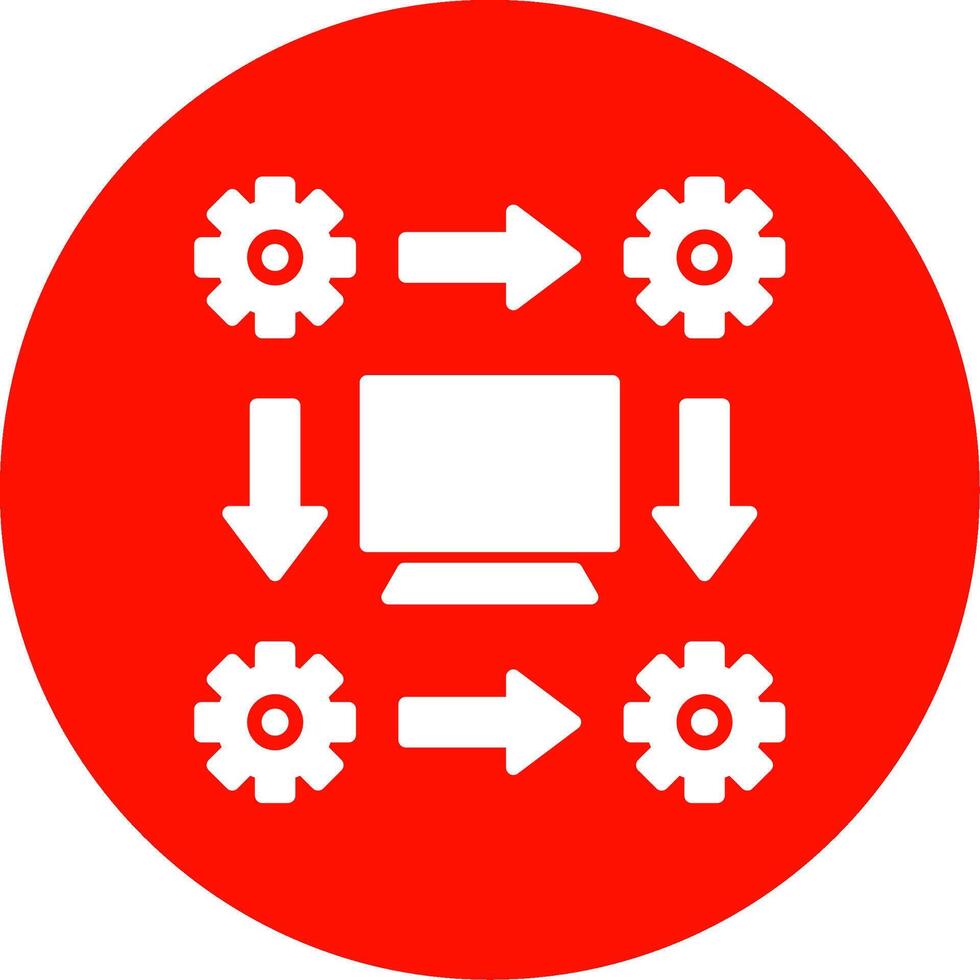 Workflow Multi Color Circle Icon vector