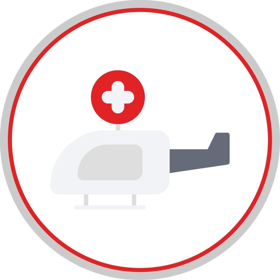 Air Ambulance Flat Circle Icon vector