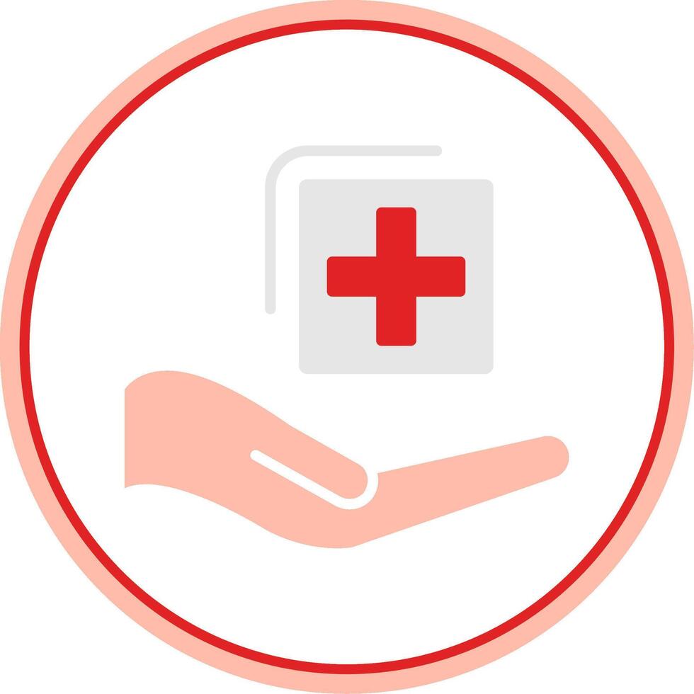 Medical Suppot Flat Circle Icon vector