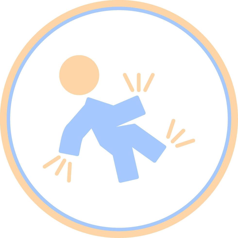 Accident Flat Circle Icon vector