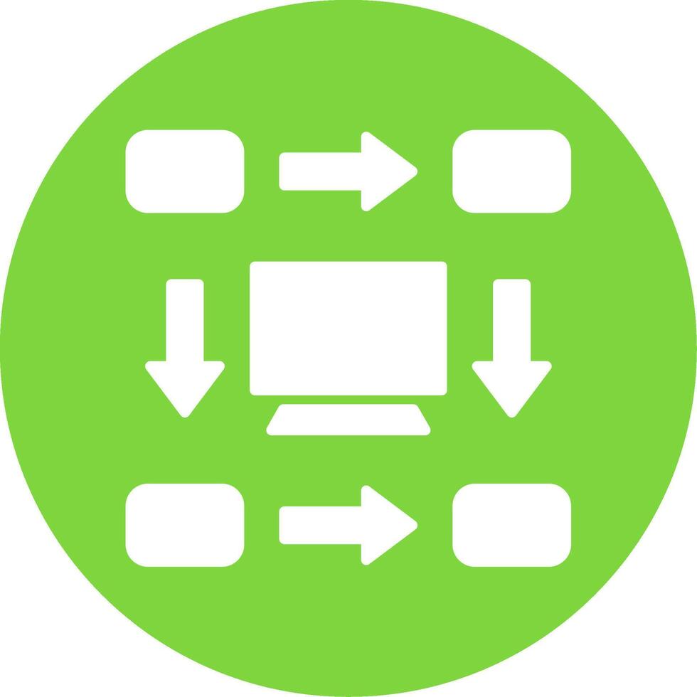 Workflow Multi Color Circle Icon vector