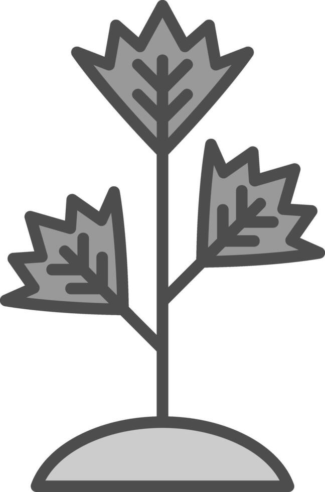Parsley Line Filled Greyscale Icon Design vector