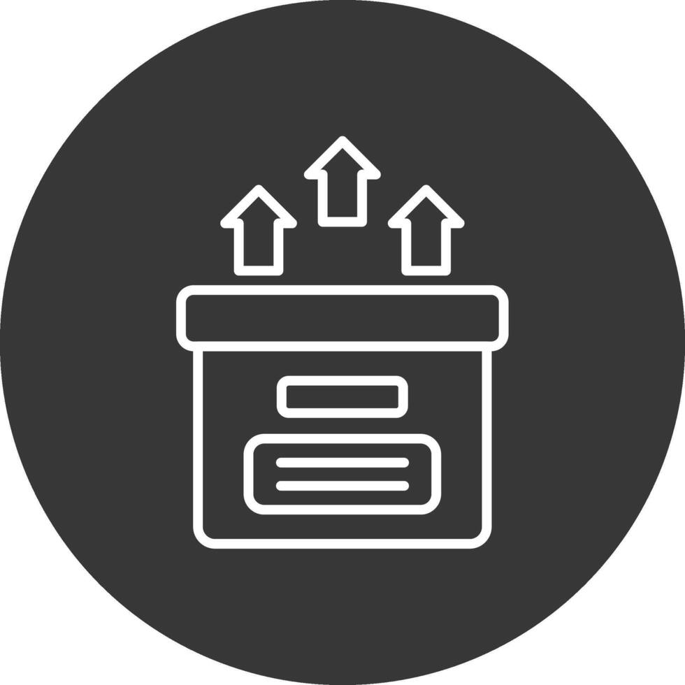 Storage Box Line Inverted Icon Design vector