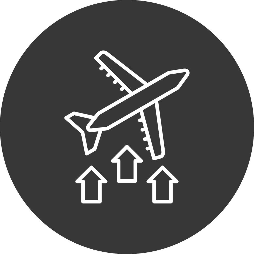 On Air Line Inverted Icon Design vector