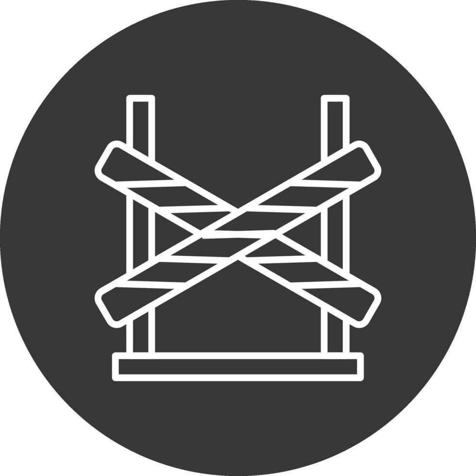 Crime Scene Line Inverted Icon Design vector
