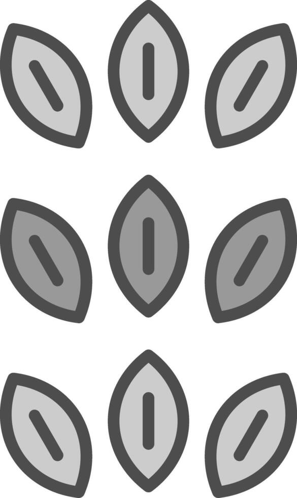 Sesame Line Filled Greyscale Icon Design vector